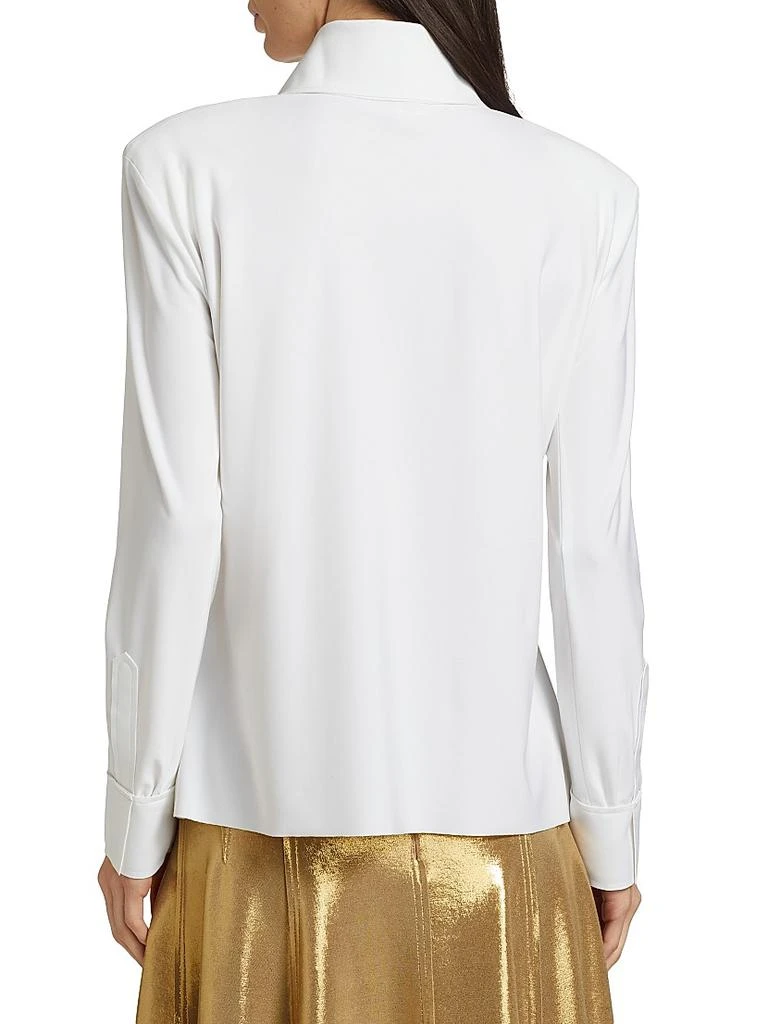 Norma Kamali Bonded Knit Structured Shirt 5