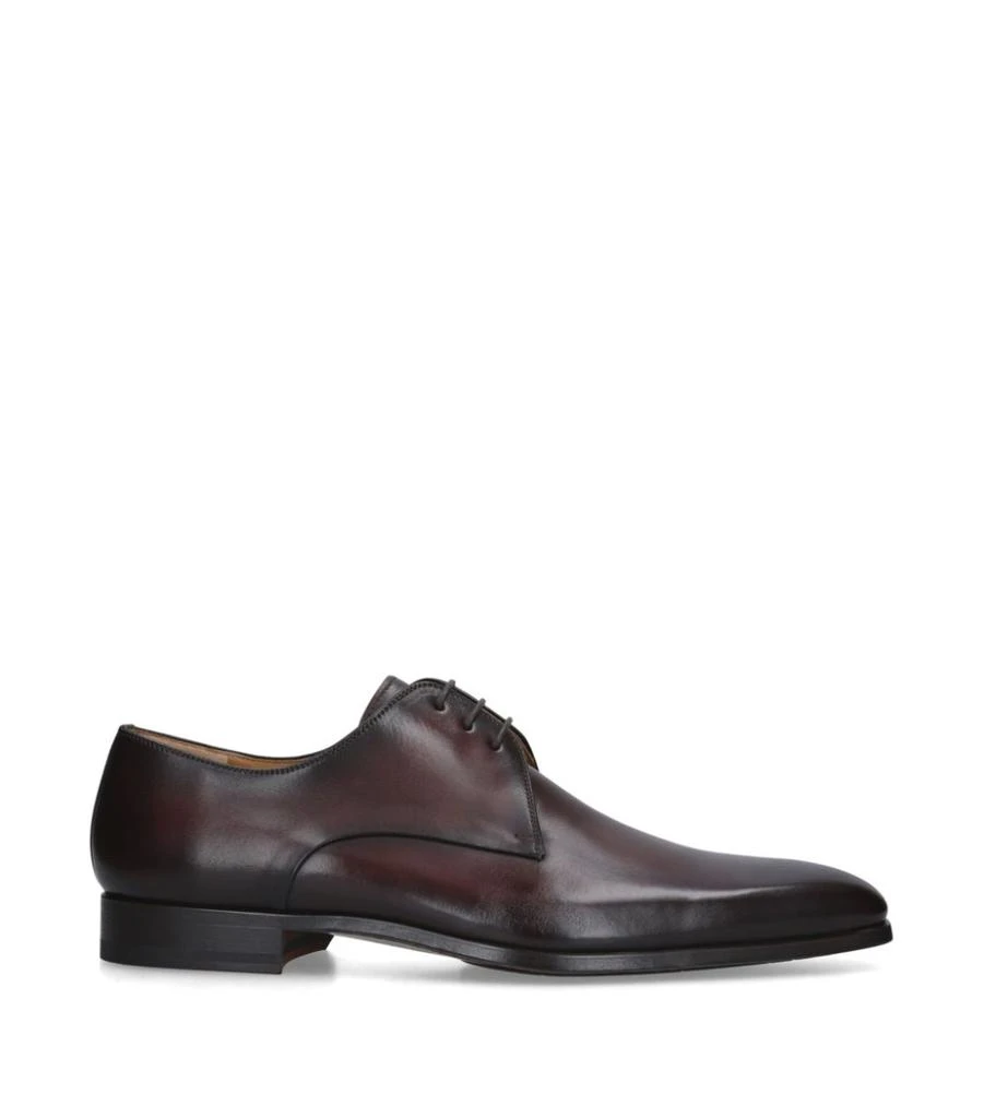 Magnanni Plain Leather Derby Shoes 1