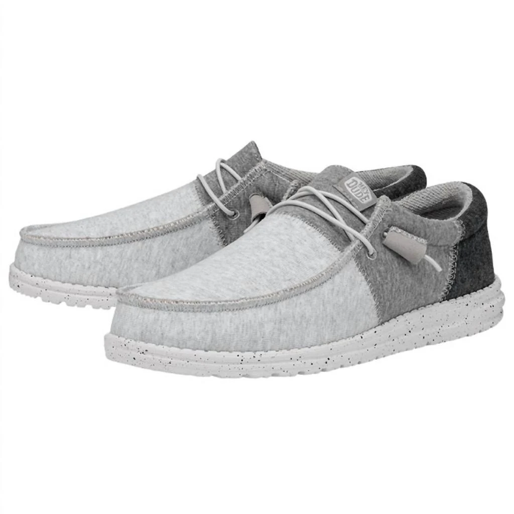 Hey Dude Men's Wally Tri Varsity Sneaker In Grey 2