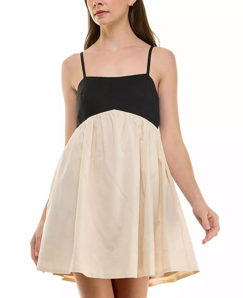 ROW A Juniors' Emma Colorblocked Babydoll Dress
