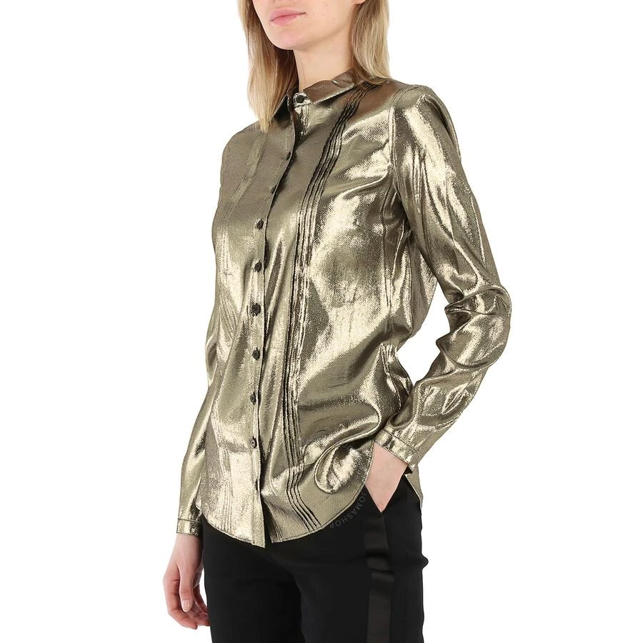 Burberry Ladies Pintuck Detail Silk Shirt 3