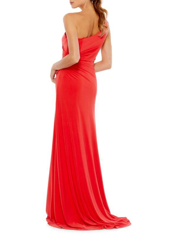 Mac Duggal Draped One Shoulder Slit Gown 2