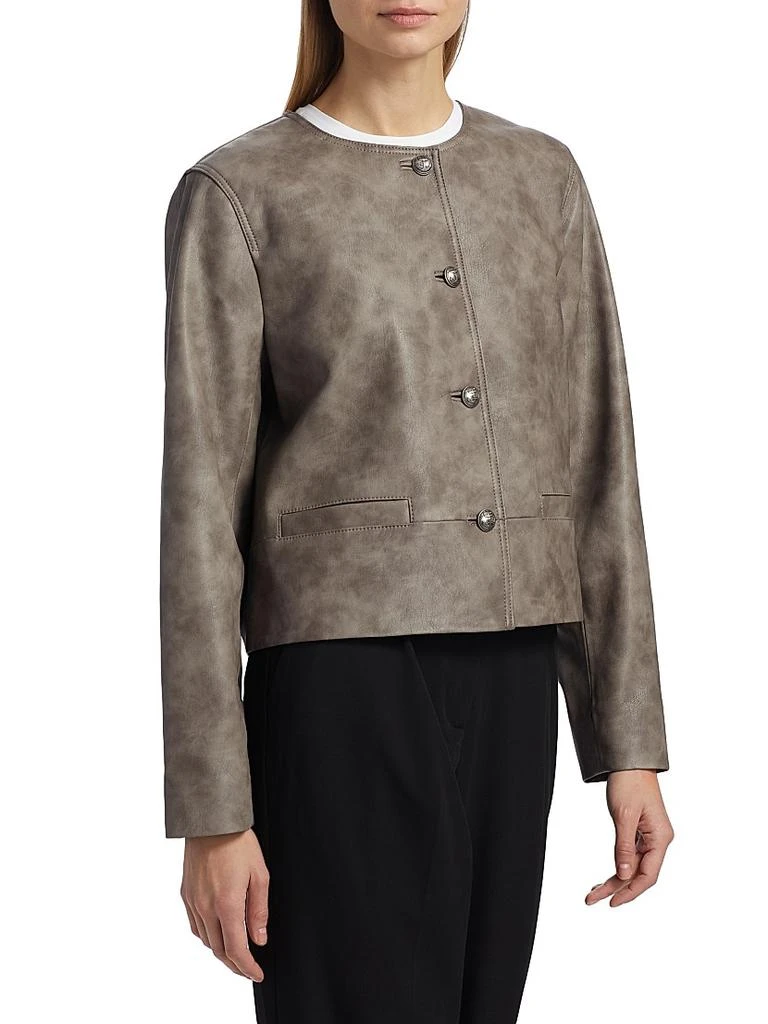 Kobi Halperin Lyles Denim-Printed Faux Leather Jacket 4
