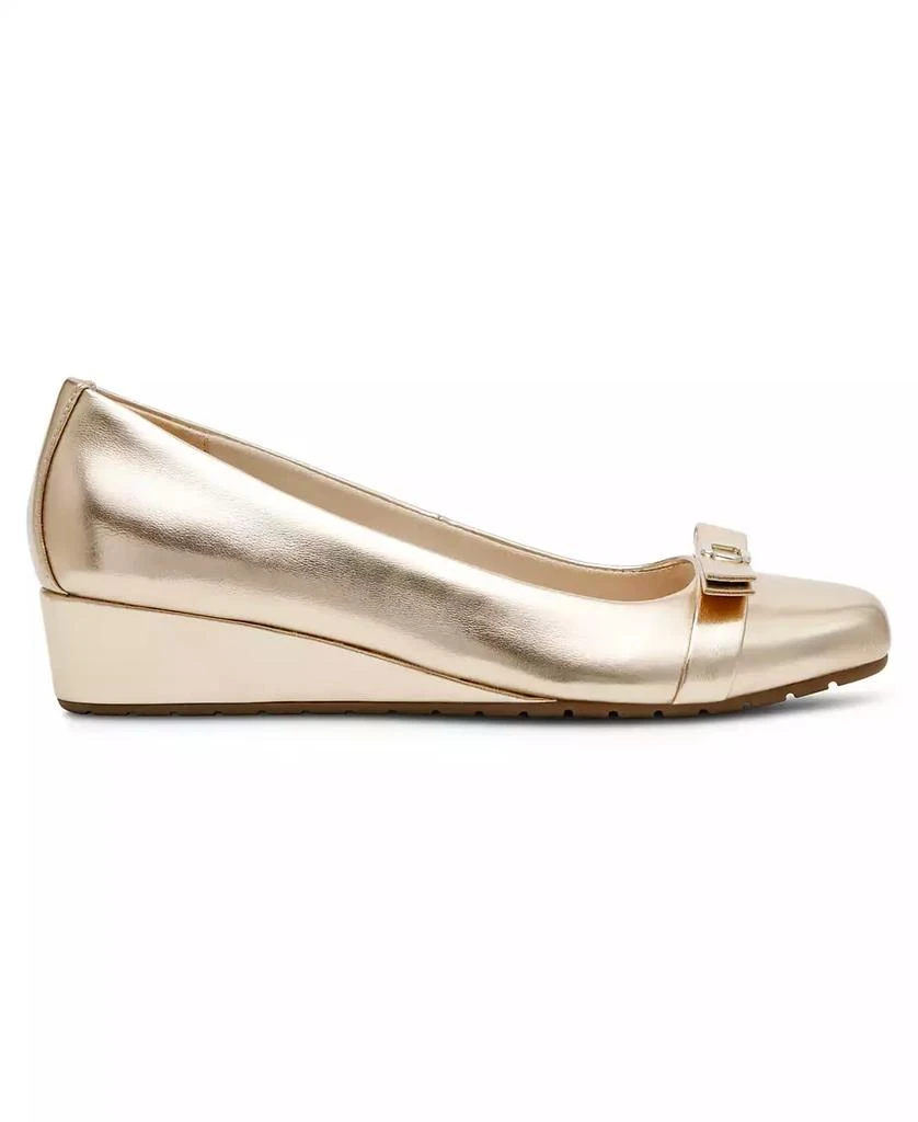 Anne Klein Women's Mesa Bow Detail Wedge Ballet Flats 16