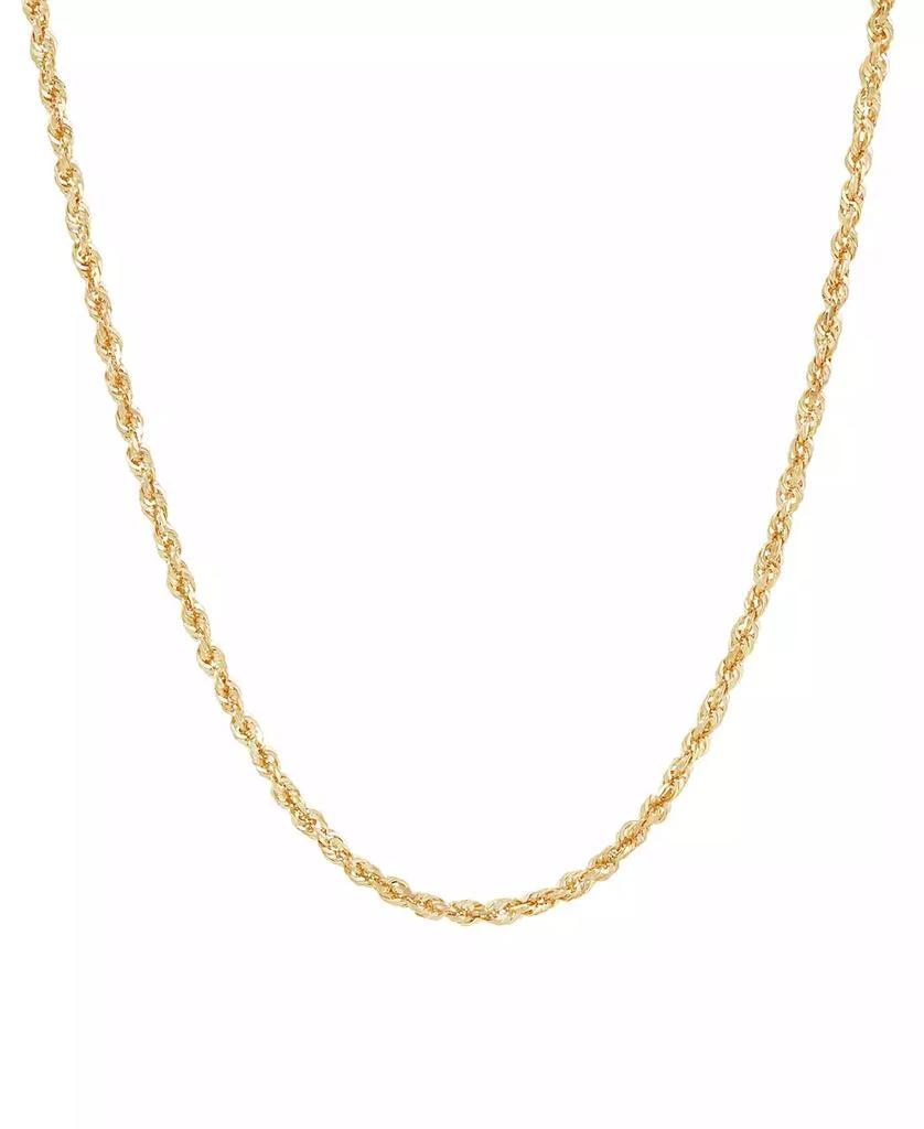 Macy
s Polished Rope Link 18" Chain Necklace (1-3/4mm) in 14k Gold