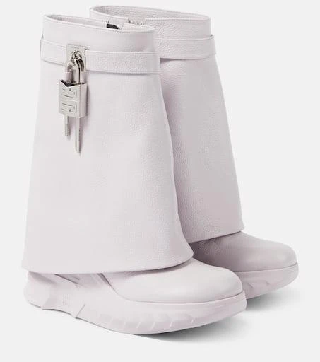 Givenchy Shark Lock leather biker boots 1