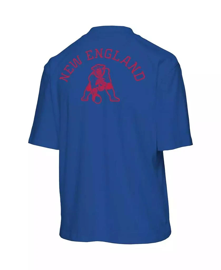 Junk Food Women's Royal New England Patriots Half-Sleeve Mock Neck T-shirt 3