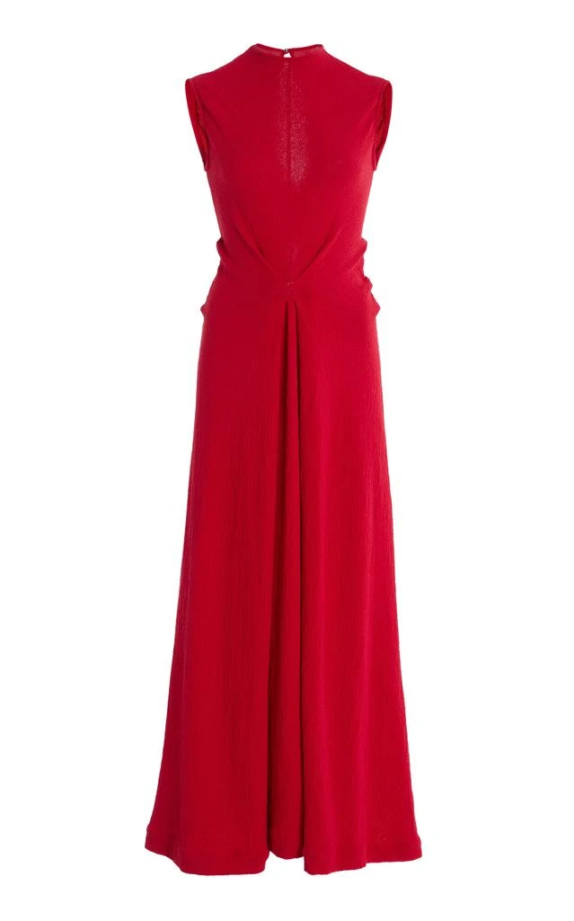 Proenza Schouler Proenza Schouler White Label - Miranda Twisted Ribbed Cotton Dress - Red - US 10 - Moda Operandi 1