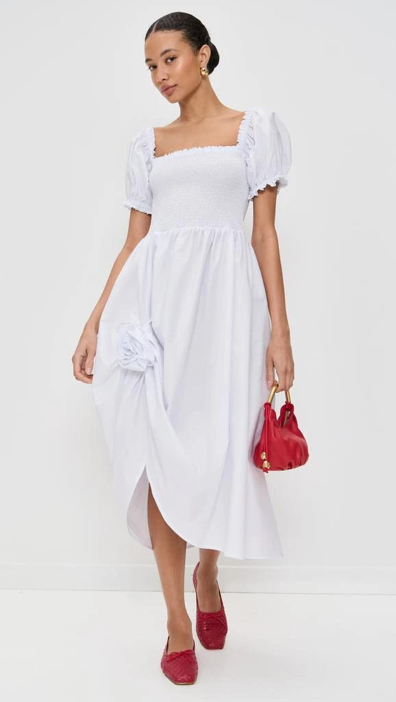 Sleeper Brigitte Cotton Dress with Rose Detail 4