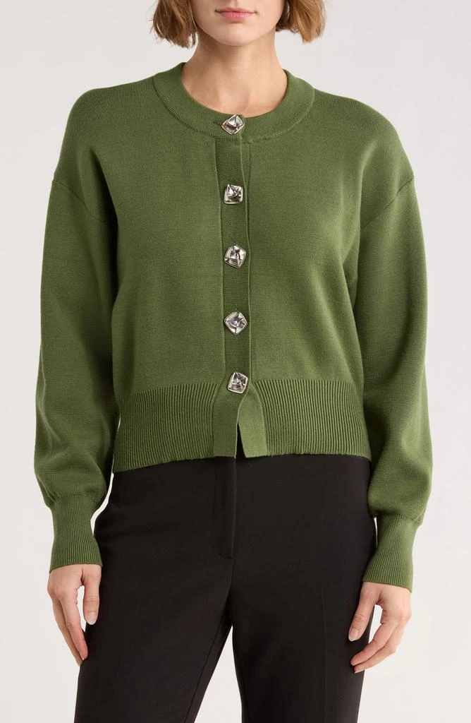 Jason Wu Crewneck Button-Up Cardigan 1