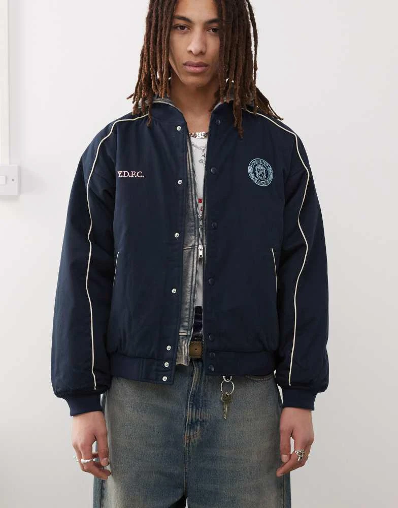Prohibited Prohibited stadium jacket in dark blue 3
