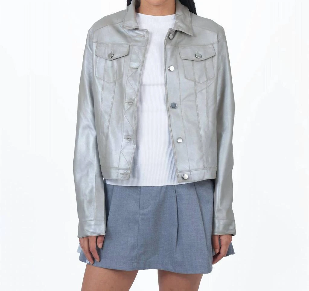 JKT NYC Jkt Nyc - Alexa Metallic Leather Jacket