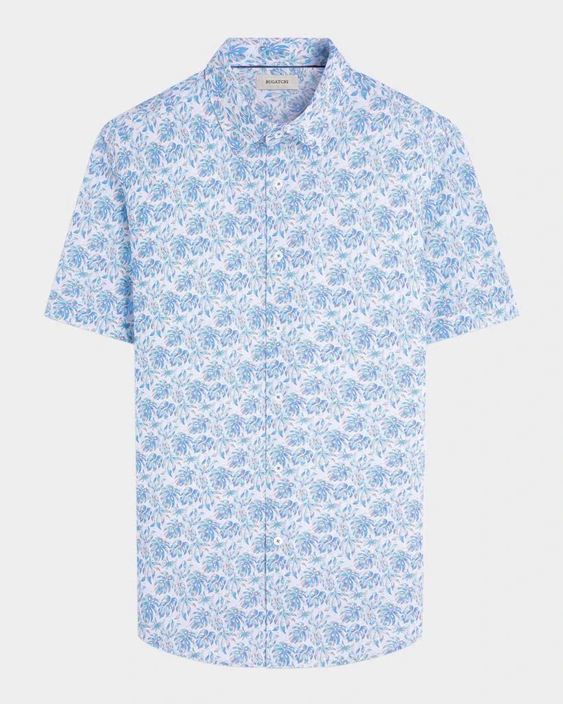 BUGATCHI Men's Miles OoohCotton Palm Short-Sleeve Shirt 1