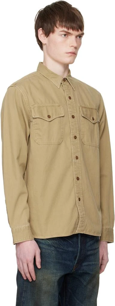RRL Beige Twill Officer
s Work Shirt 2