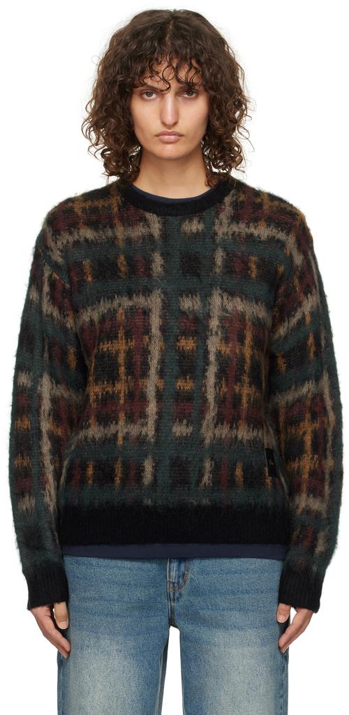 Dime Black Plaid Mohair Knit Sweater - Sweaters - Compare
