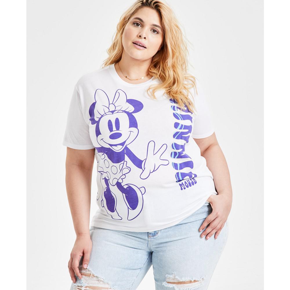 Disney Trendy Plus Size Minnie Mouse Graphic Print T-Shirt