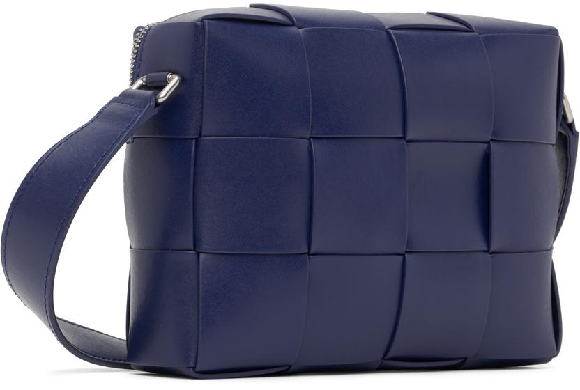 【BOTTEGA VENETA】SMALL CASSETTE CAMERA BAG Bottega Veneta Navy Small Cassette Camera Bag Bottega Veneta