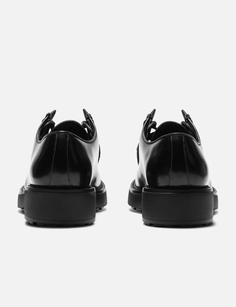 Prada Diapason Opaque Brushed Leather Lace-up Shoes 3