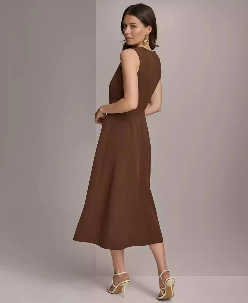 Donna Karan Donna Karan Women's Tie-Waist Keyhole Midi Dress 9