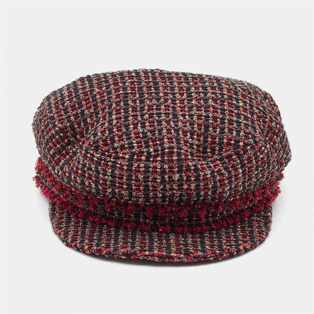 Chanel Chanel Multicolor Tweed Newsboy Cap S 2