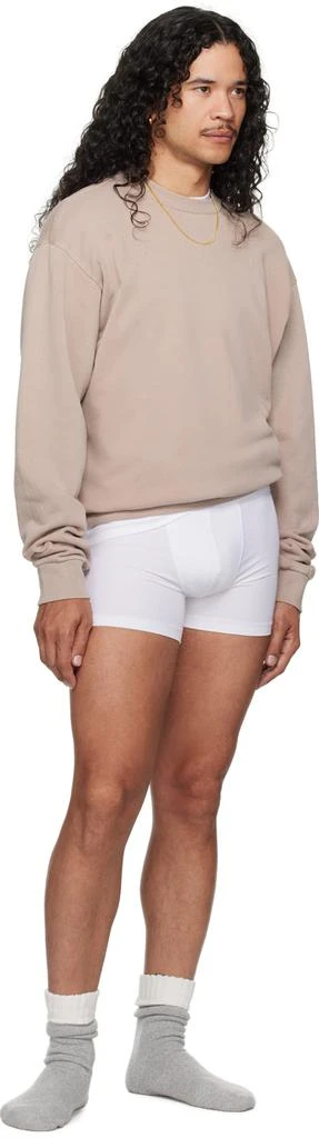SKIMS Three-Pack White SKIMS Cotton 3" Boxer Briefs 5