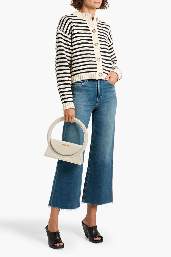 FRAME Striped cotton cardigan