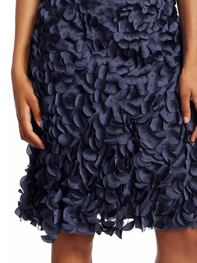 Theia Beaded Petal Appliqué Dress 5