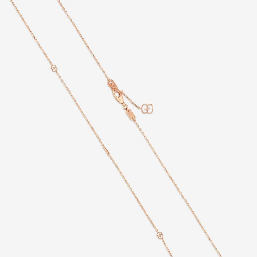 Gucci Gucci Icon 18K Rose Gold Round Heart Cut Out Pendant Necklace YBB72937300100U-copy 3
