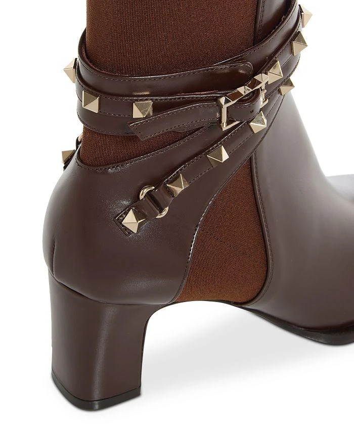 Valentino Women's Rockstud Embellished Block Heel Booties 5