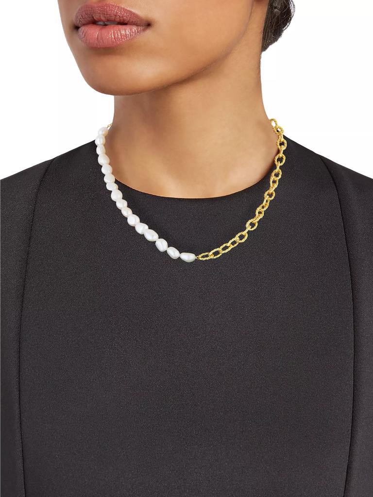 Amber Sceats Nori 24K Gold-Plated & Freshwater Pearl Necklace
