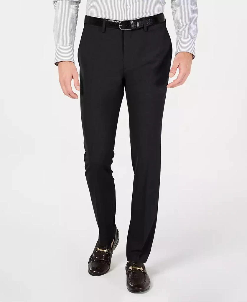 Kenneth Cole Men's Gabardine Skinny/Extra-Slim Fit Performance Stretch Flat-Front Dress Pants 1