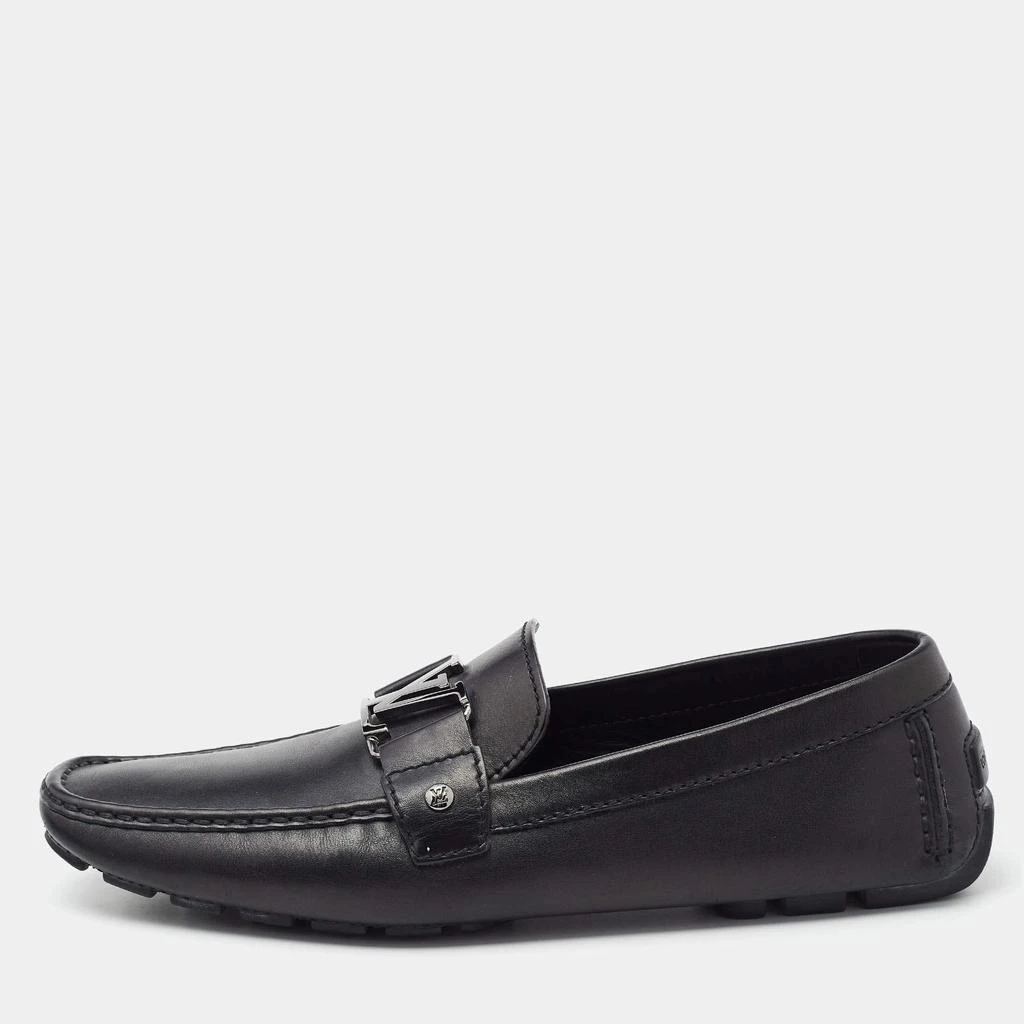 Louis Vuitton Louis Vuitton Black Leather Monte Carlo Loafers Size 44 1