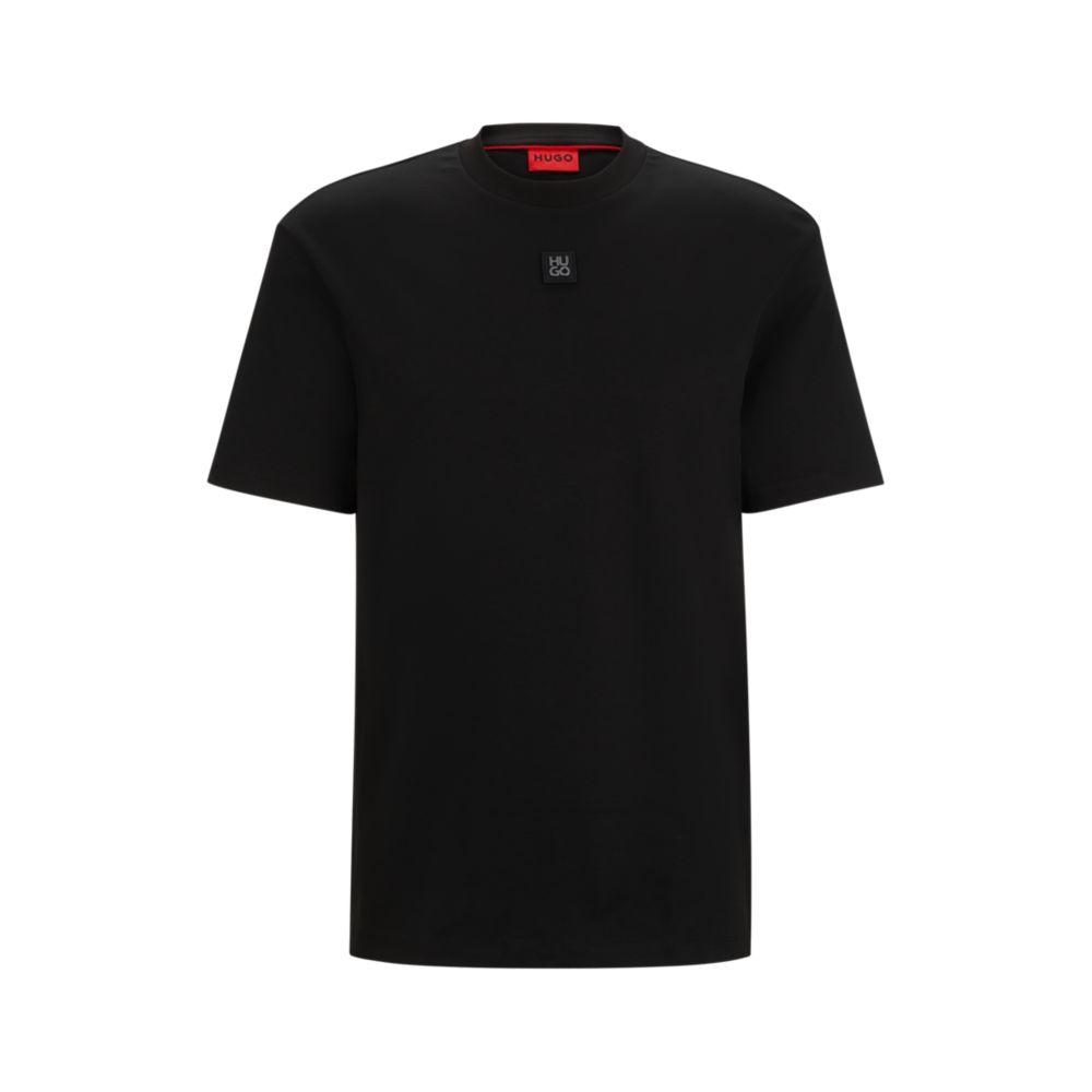 Hugo Boss Interlock-cotton regular-fit T-shirt with stacked logo