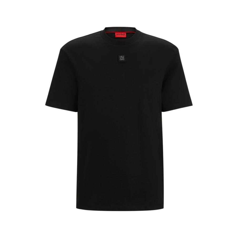 Hugo Boss Interlock-cotton regular-fit T-shirt with stacked logo 1
