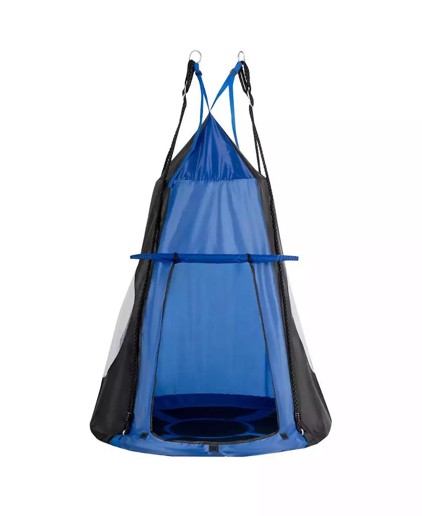 SKONYON Kids 2-in-1 40 Inch Hanging Chair Detachable Swing Tent