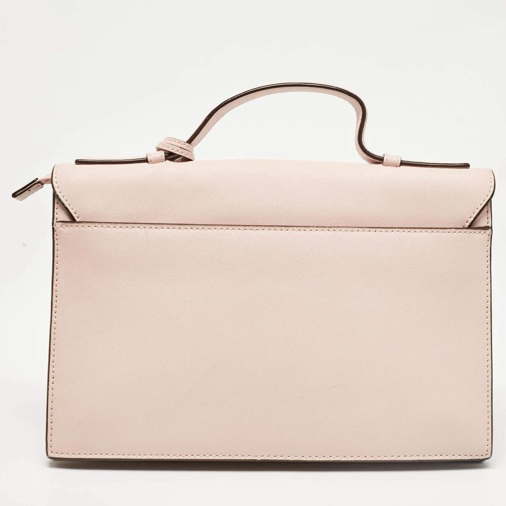 DKNY DKNY Pink Leather Logo Flap Top Handle Bag 4
