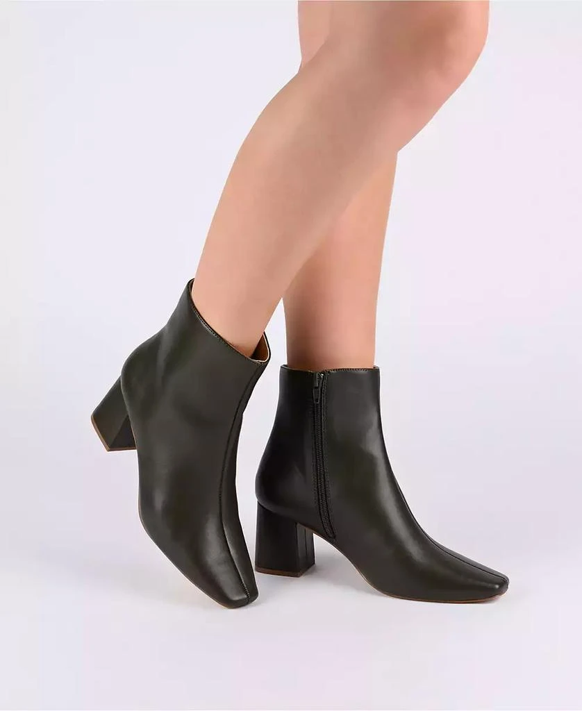 Journee Collection Women's Haylinn Block Heel Dress Booties 6