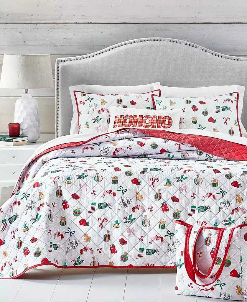 Martha Stewart Holiday Icons 4-Pc. Quilt Tote Set, King, Exclusively at Macy’s 1