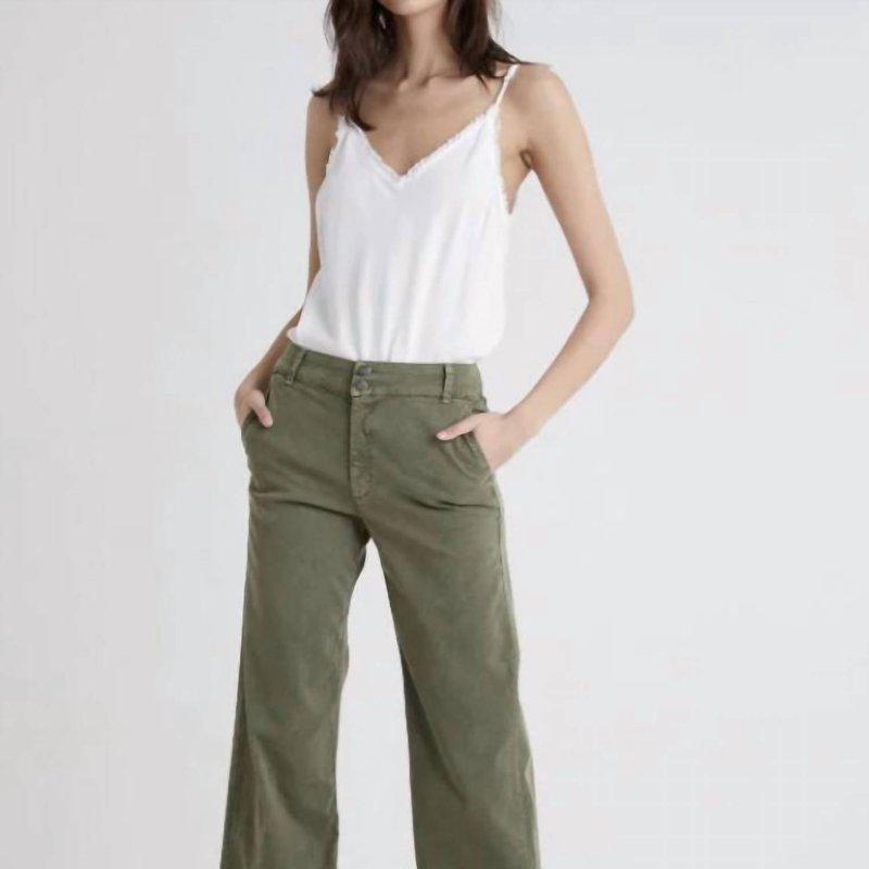 Bella Dahl Saige Wide Leg Crop Deep Army