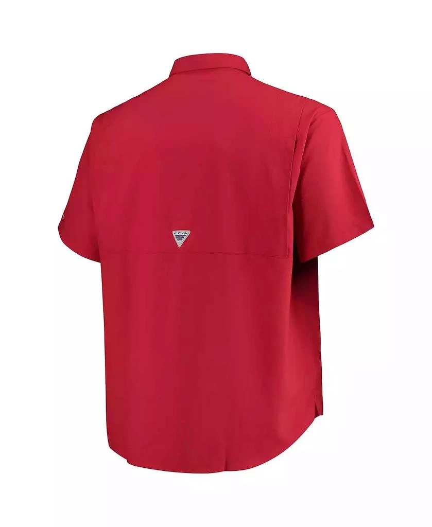 Columbia Men's Crimson Oklahoma Sooners Big Tall Tamiami Omni-Shade Button-Down Shirt 3