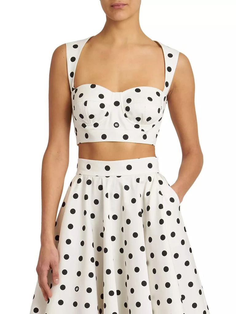 Dolce & Gabbana Polka Dot Bustier Crop Top 3