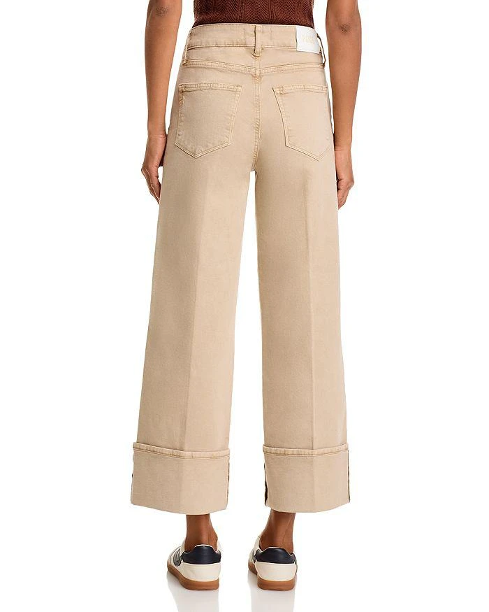 Paige Sasha High Rise Cuffed Wide Leg Jeans in Vintage Soft Sand 3