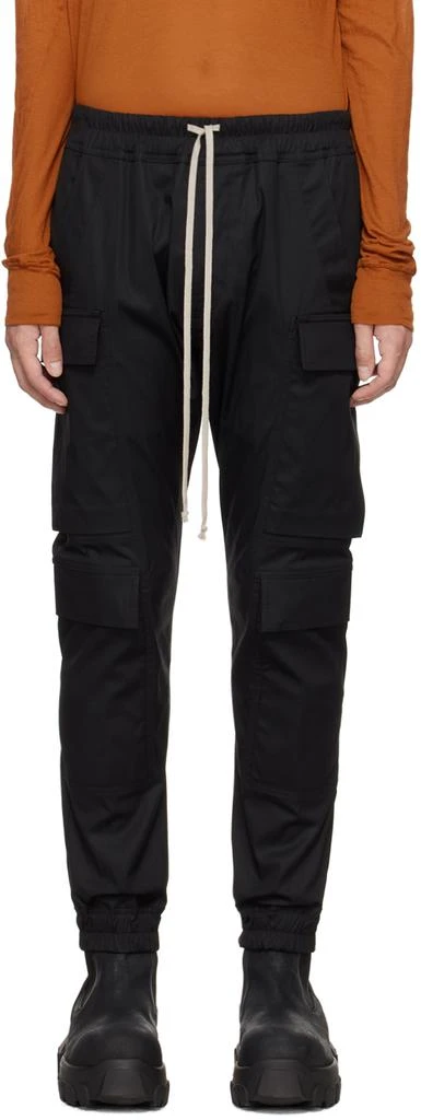 Rick Owens Black Mastodon Mega Cargo Pants 1