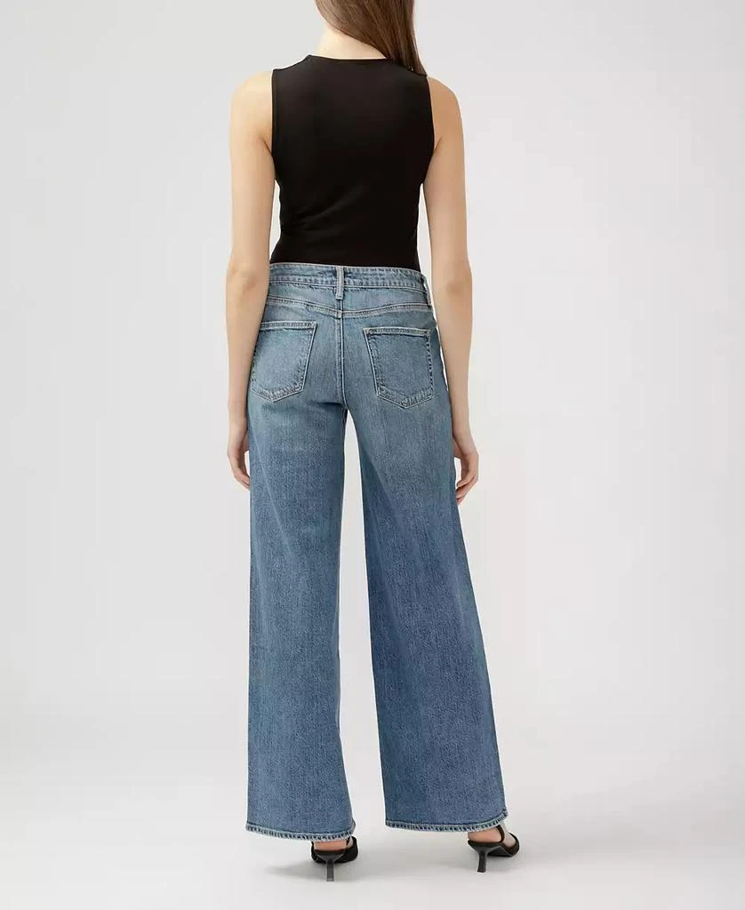 Silver Jeans Co. Women's Suki Mid Rise Curvy Fit Wide Jeans 3