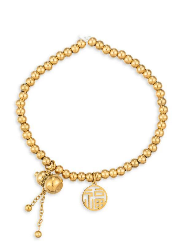 Eye Candy LA Luxe Charlize 18K Gold-Plated Beaded Bracelet 1