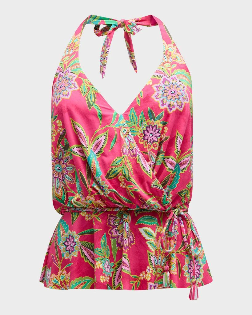 Johnny Was Flamingo Tankini Swim Top 2