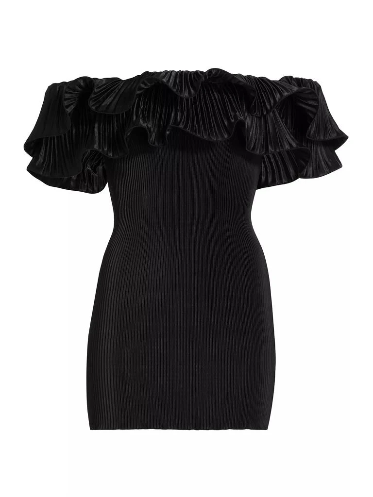 L'Idée Off-The-Shoulder Pleated Minidress 1