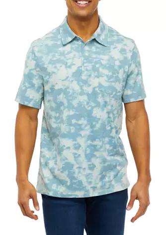 American Rag Rag Short Sleeve Tie Dye Polo Shirt