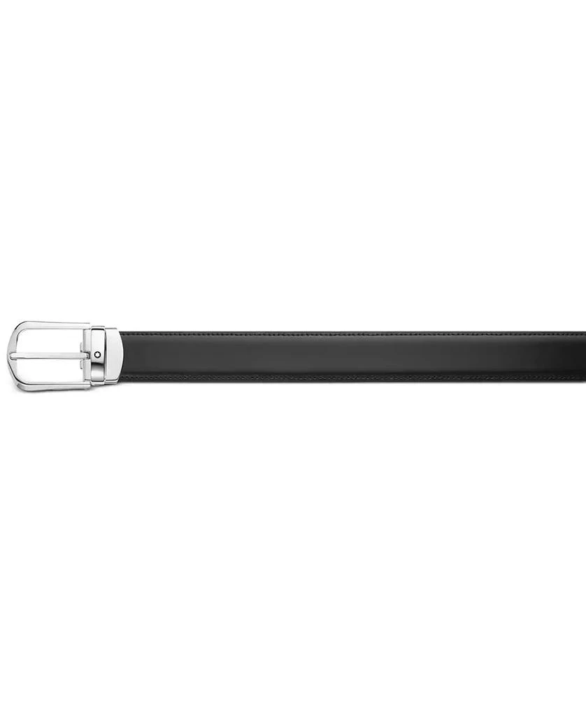 MontBlanc Men's Horseshoe Buckle Reversible Leather Belt 3