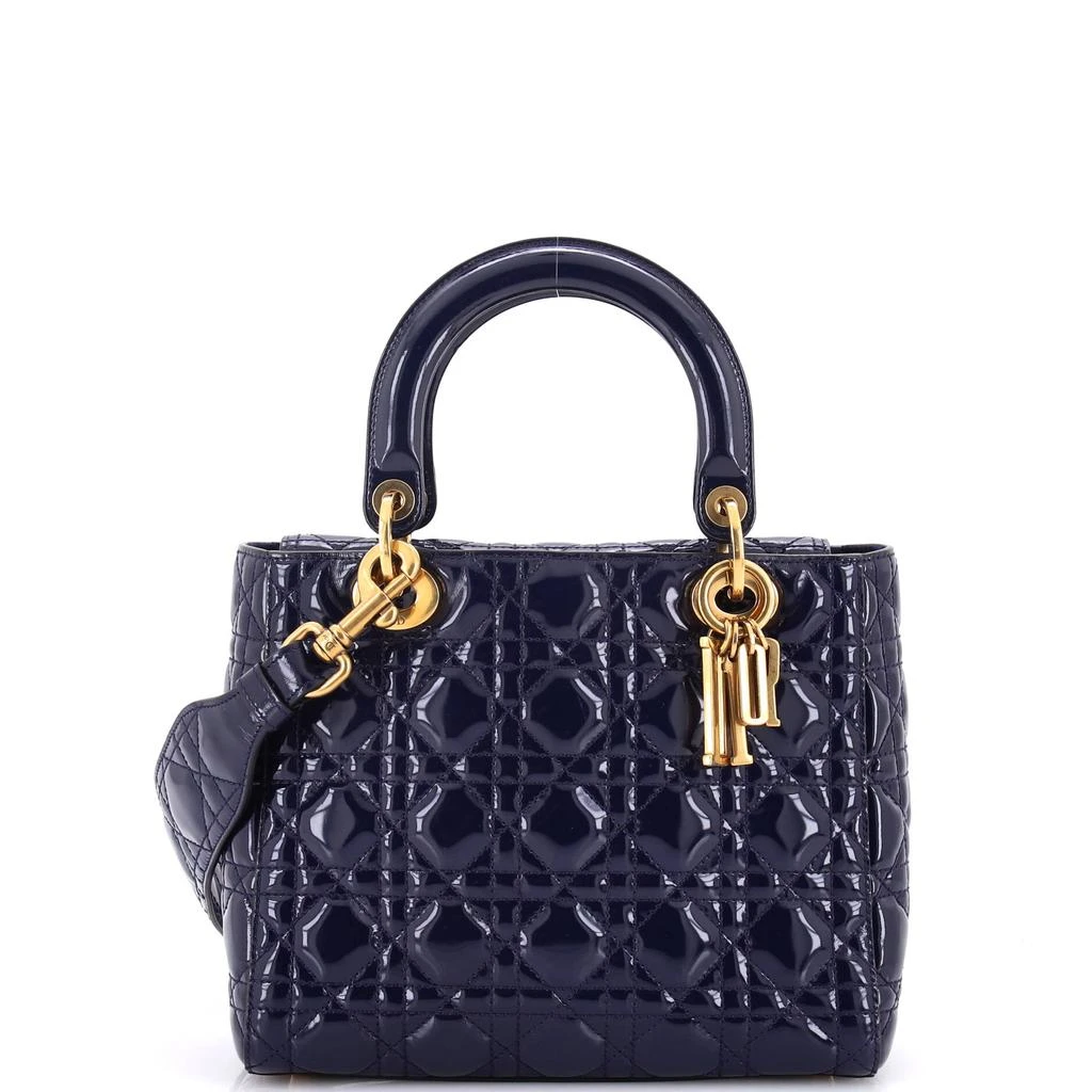 Dior Supple Lady Dior Bag Cannage Quilt Patent Medium 1